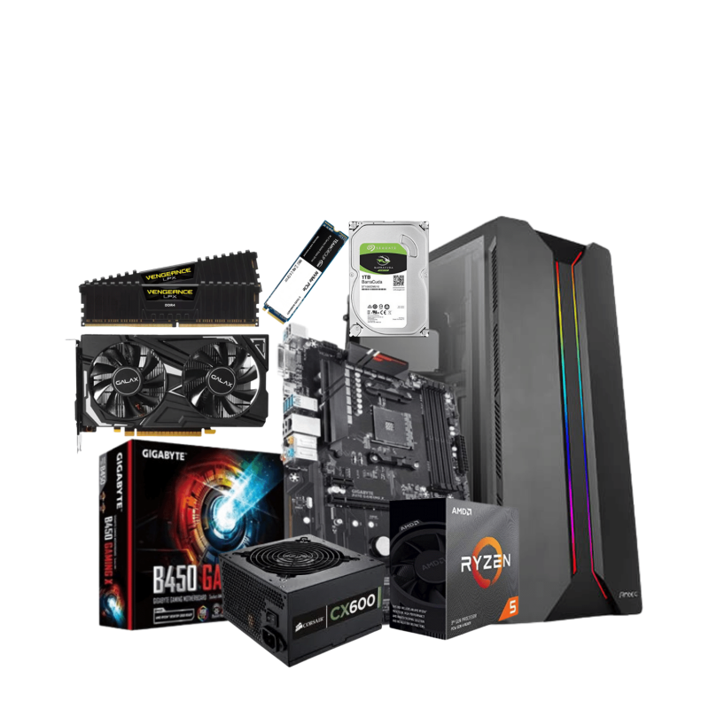 Ryzen 5 3600 with Galax GTX 1650 Super EX Gaming PC