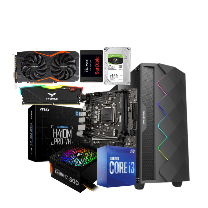 i3 10th gen with Gigabyte GTX 1050Ti Gaming PC