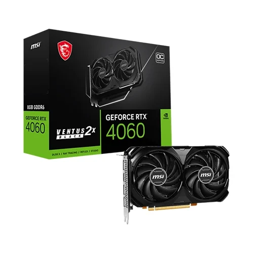 MSI GeForce RTX 4060 VENTUS 2X BLACK 8G OC GDDR6 Graphics Card (used)