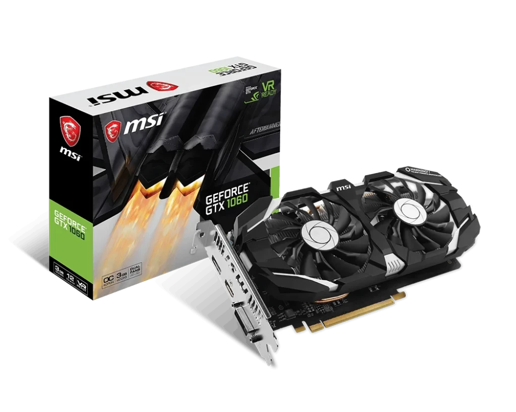 MSI GeForce GTX 1060 3GB DDR5 Graphics Card (Used)