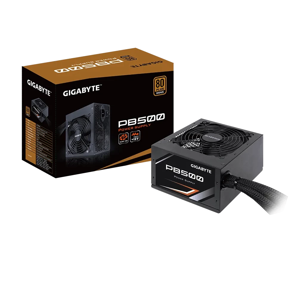GIGABYTE PB500 80 PLUS BRONZE CERTIFIED 500 Watt Power Supply (Used)