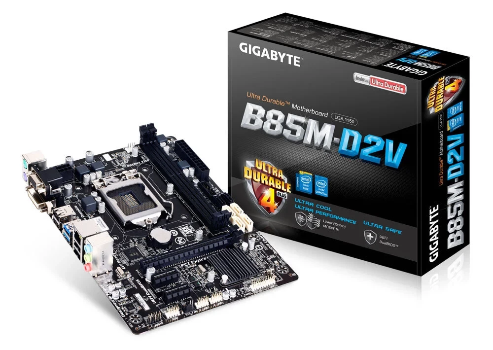 Gigabyte B85M D2V DDR3 RAM 4th Gen Intel LGA1150 Socket Motherboard(Used)